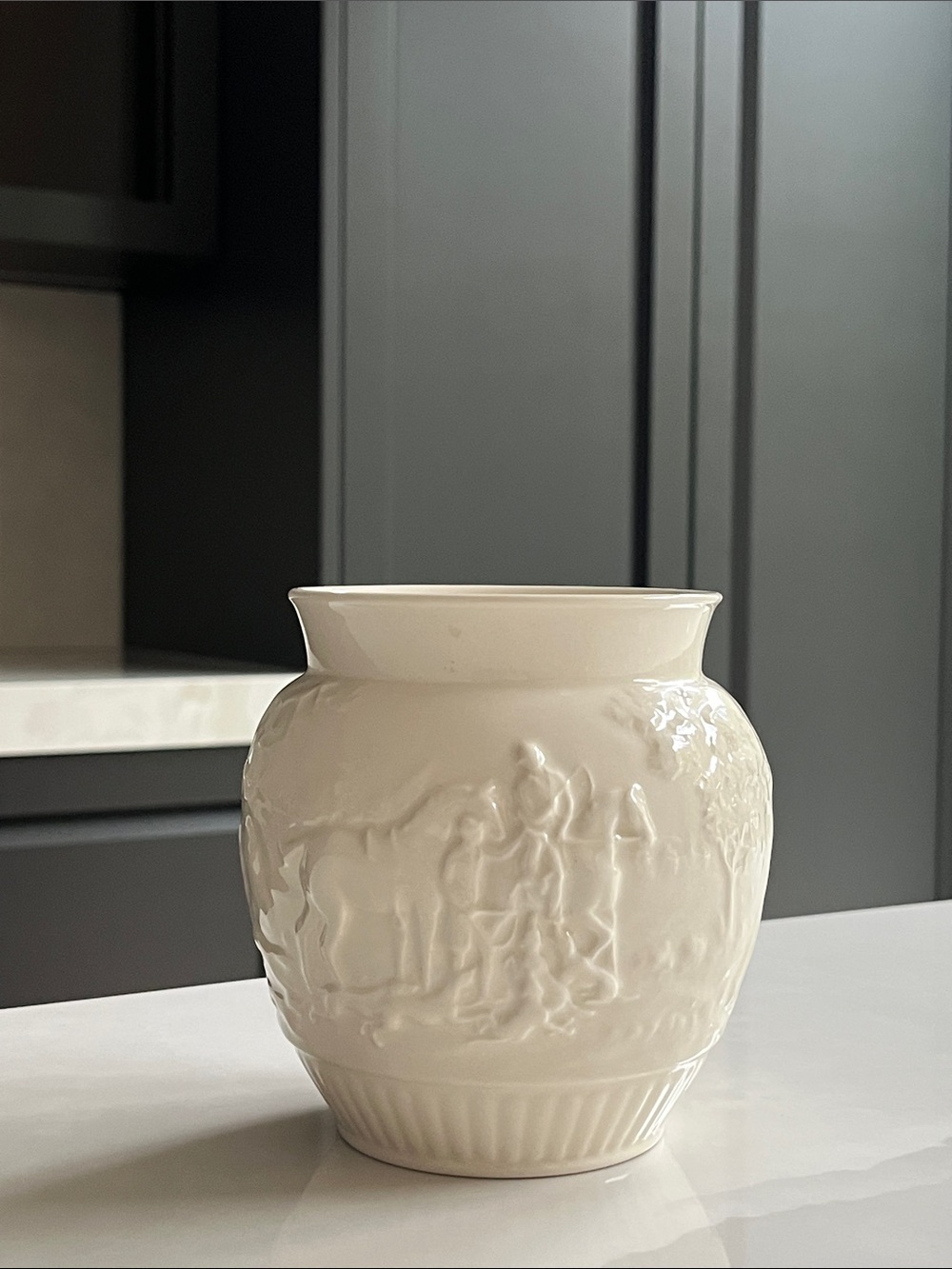 Wedgwood Etruria & Barlaston Devonshire Creamware Vase.